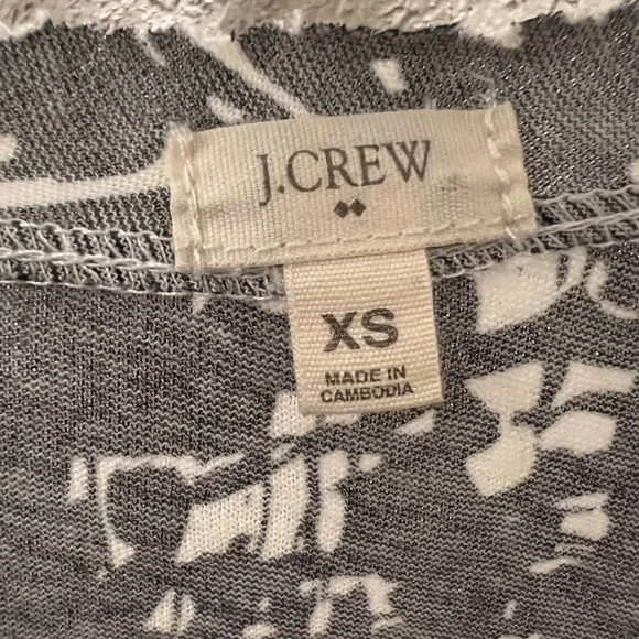 J. Crew Black and White Abstract Tank Top - Picture 2 of 4